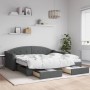 Sofá cama nido con cajones tela gris oscuro 90x190 cm de vidaXL, Camas y somieres - Ref: Foro24-3197595, Precio: 447,74 €, De...