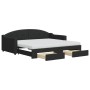 Sofá cama nido con cajones tela negro 90x190 cm de vidaXL, Camas y somieres - Ref: Foro24-3197596, Precio: 453,75 €, Descuent...