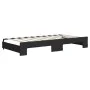 Trundle sofa bed with drawers black fabric 90x190 cm by vidaXL, Beds and slatted bases - Ref: Foro24-3197596, Price: 431,55 €...