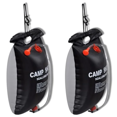 Ducha de camping solar al aire libre 20 l 2 piezas de vidaXL, Recintos privados y duchas portátiles - Ref: Foro24-141122, Pre...