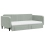 Trundle sofa bed with drawers light gray velvet 100x200 cm by vidaXL, Beds and slatted bases - Ref: Foro24-3197142, Price: 47...