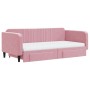 Ausziehbares Schlafsofa mit rosa Samtschubladen 100x200 cm von vidaXL, Betten und Lattenroste - Ref: Foro24-3197145, Preis: 4...