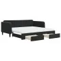 Ausziehbares Schlafsofa mit Schubladen aus schwarzem Samt, 100 x 200 cm von vidaXL, Betten und Lattenroste - Ref: Foro24-3197...
