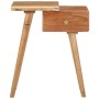 Mesita de noche de madera maciza de acacia 45x32x55 cm
