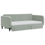 Sofá cama nido con cajones terciopelo gris claro 90x190 cm de vidaXL, Camas y somieres - Ref: Foro24-3197148, Precio: 443,80 ...