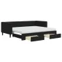 Trundle sofa bed with drawers black velvet 90x200 cm by vidaXL, Beds and slatted bases - Ref: Foro24-3196767, Price: 488,79 €...