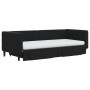 Sofá cama nido con cajones terciopelo negro 90x200 cm de vidaXL, Camas y somieres - Ref: Foro24-3196767, Precio: 462,85 €, De...