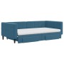 Sofá cama nido con cajones terciopelo azul 100x200 cm de vidaXL, Camas y somieres - Ref: Foro24-3196769, Precio: 472,17 €, De...