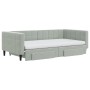 Ausziehbares Schlafsofa mit Schubladen aus hellgrauem Samt, 100 x 200 cm von vidaXL, Betten und Lattenroste - Ref: Foro24-319...