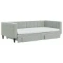 Trundle sofa bed with drawers light gray velvet 100x200 cm by vidaXL, Beds and slatted bases - Ref: Foro24-3196770, Price: 47...