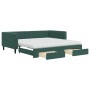 Sofá cama nido con cajones terciopelo verde oscuro 100x200 cm de vidaXL, Camas y somieres - Ref: Foro24-3196772, Precio: 469,...