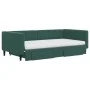 Trundle sofa bed with drawers dark green velvet 100x200 cm by vidaXL, Beds and slatted bases - Ref: Foro24-3196772, Price: 47...