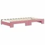 Trundle sofa bed with pink velvet drawers 100x200 cm by vidaXL, Beds and slatted bases - Ref: Foro24-3196773, Price: 486,99 €...
