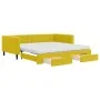 Sofá cama nido con cajones terciopelo amarillo 100x200 cm de vidaXL, Camas y somieres - Ref: Foro24-3196775, Precio: 461,16 €...