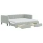 Trundle sofa bed with drawers light gray velvet 90x190 cm by vidaXL, Beds and slatted bases - Ref: Foro24-3196776, Price: 443...