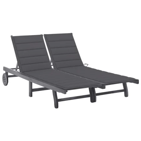 Gartenliege für 2 Personen und Auflagen aus massivem Akazienholz von vidaXL, Liegen - Ref: Foro24-3061389, Preis: 389,56 €, R...