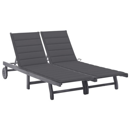 Gartenliege für 2 Personen und Auflagen aus massivem Akazienholz von vidaXL, Liegen - Ref: Foro24-3061389, Preis: 396,52 €, R...