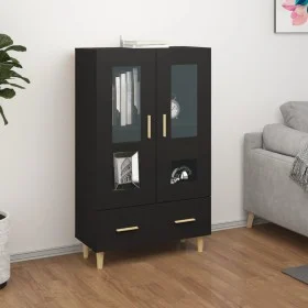 Black engineered wood sideboard 70x31x115 cm by vidaXL, Sideboards - Ref: Foro24-812547, Price: 87,89 €, Discount: %