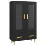 Black engineered wood sideboard 70x31x115 cm by vidaXL, Sideboards - Ref: Foro24-812547, Price: 87,88 €, Discount: %