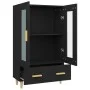 Black engineered wood sideboard 70x31x115 cm by vidaXL, Sideboards - Ref: Foro24-812547, Price: 87,88 €, Discount: %