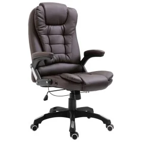 Silla de oficina de cuero sintético marrón de vidaXL, Sillas de oficina - Ref: Foro24-20232, Precio: 227,90 €, Descuento: %