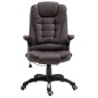 Brauner Kunstleder-Bürostuhl von vidaXL, Bürostühle - Ref: Foro24-20232, Preis: 232,67 €, Rabatt: %
