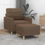 Sillón con taburete tela marrón 60 cm by vidaXL, Sofas - Ref: Foro24-3200996, Price: 181,20 €, Discount: %