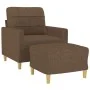 Sillón con taburete tela marrón 60 cm by vidaXL, Sofas - Ref: Foro24-3200996, Price: 181,20 €, Discount: %