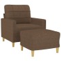 Sillón con taburete tela marrón 60 cm by vidaXL, Sofas - Ref: Foro24-3200996, Price: 183,91 €, Discount: %
