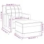 Sillón con taburete tela marrón 60 cm by vidaXL, Sofas - Ref: Foro24-3200996, Price: 181,20 €, Discount: %