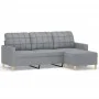 3-seater sofa with light gray fabric stool 180 cm by vidaXL, Sofas - Ref: Foro24-3201001, Price: 306,34 €, Discount: %