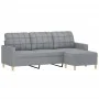3-seater sofa with light gray fabric stool 180 cm by vidaXL, Sofas - Ref: Foro24-3201001, Price: 306,34 €, Discount: %