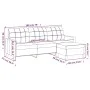 3-seater sofa with cream fabric stool 180 cm by vidaXL, Sofas - Ref: Foro24-3201003, Price: 320,88 €, Discount: %