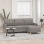 3-seater sofa with stool in taupe gray fabric 180 cm by vidaXL, Sofas - Ref: Foro24-3201008, Price: 304,98 €, Discount: %