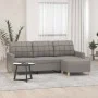 3-seater sofa with stool in taupe gray fabric 180 cm by vidaXL, Sofas - Ref: Foro24-3201008, Price: 300,61 €, Discount: %