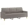 3-seater sofa with stool in taupe gray fabric 180 cm by vidaXL, Sofas - Ref: Foro24-3201008, Price: 300,61 €, Discount: %