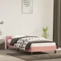 Rosa Samtbettgestell mit Kopfteil 100x200 cm von vidaXL, Betten und Lattenroste - Ref: Foro24-347560, Preis: 88,16 €, Rabatt: %