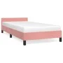 Rosa Samtbettgestell mit Kopfteil 100x200 cm von vidaXL, Betten und Lattenroste - Ref: Foro24-347560, Preis: 88,16 €, Rabatt: %
