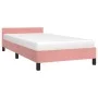 Rosa Samtbettgestell mit Kopfteil 100x200 cm von vidaXL, Betten und Lattenroste - Ref: Foro24-347560, Preis: 88,16 €, Rabatt: %