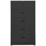 Armario archivador de acero gris antracita 90x46x164 cm