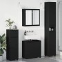 Juego de muebles de baño 4 pcs Negro Madera contrachapada
