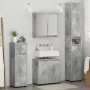 Juego de muebles de baño con cajón Manual 4 pcs Gris Concreto