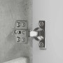 Juego de muebles de baño con cajón Manual 4 pcs Gris Concreto