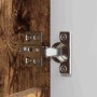 Juego de muebles de baño con cajón Manual 4 pcs Roble ahumado