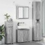 Juego de muebles de baño 4 pcs Gris Sonoma Madera contrachapada