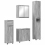 Juego de muebles de baño 4 pcs Gris Sonoma Madera contrachapada