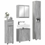 Juego de muebles de baño 4 pcs Gris Sonoma Madera contrachapada