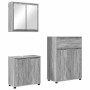 Juego de muebles de baño 3 pcs Gris Sonoma Madera contrachapada