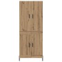 Alacena Roble artesanal 69,5 x 34 x 180 cm Madera contrachapada en Aparadores | Comprar online en Foro24