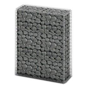 Galvanized wire gabion wall basket 100x80x30 cm by vidaXL, fence panels - Ref: Foro24-141040, Price: 68,79 €, Discount: %
